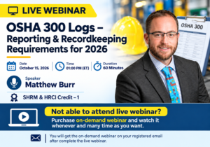 Osha 300 log reporting & recordkeeping